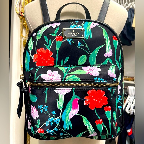 KATE SPADE Small Bradley Wilson Road HUMMINGBIRD Backpack NWOT - Picture 7 of 14